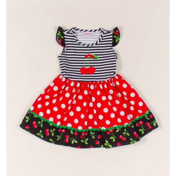 🚨 SOLD Ricrac & Ruffles Cherry Dress - Picture 4 of 6